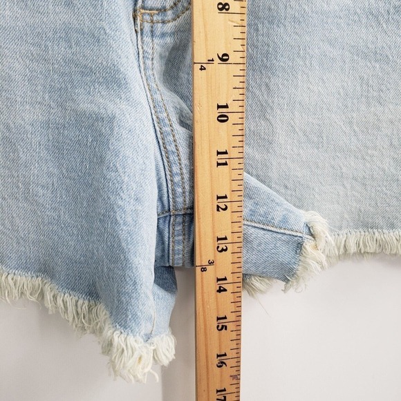 Universal Thread Highest Rise Shortie Shorts Womens 12 Cut Off Destructed Jean - Picture 9 of 13